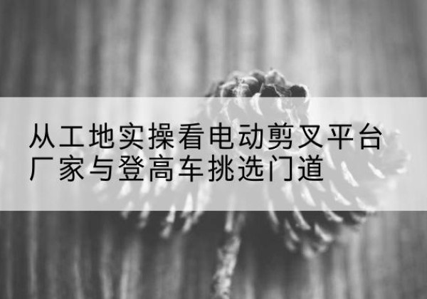 淇县电动剪叉升降平台厂家-从工地实操看电动剪叉平台厂家与登高车挑选门道